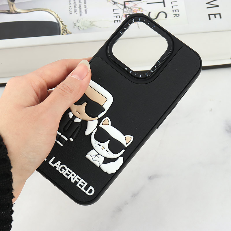 قاب Casetify آیفون iPhone 15 Pro طرح Karl Lagerfeld برجسته