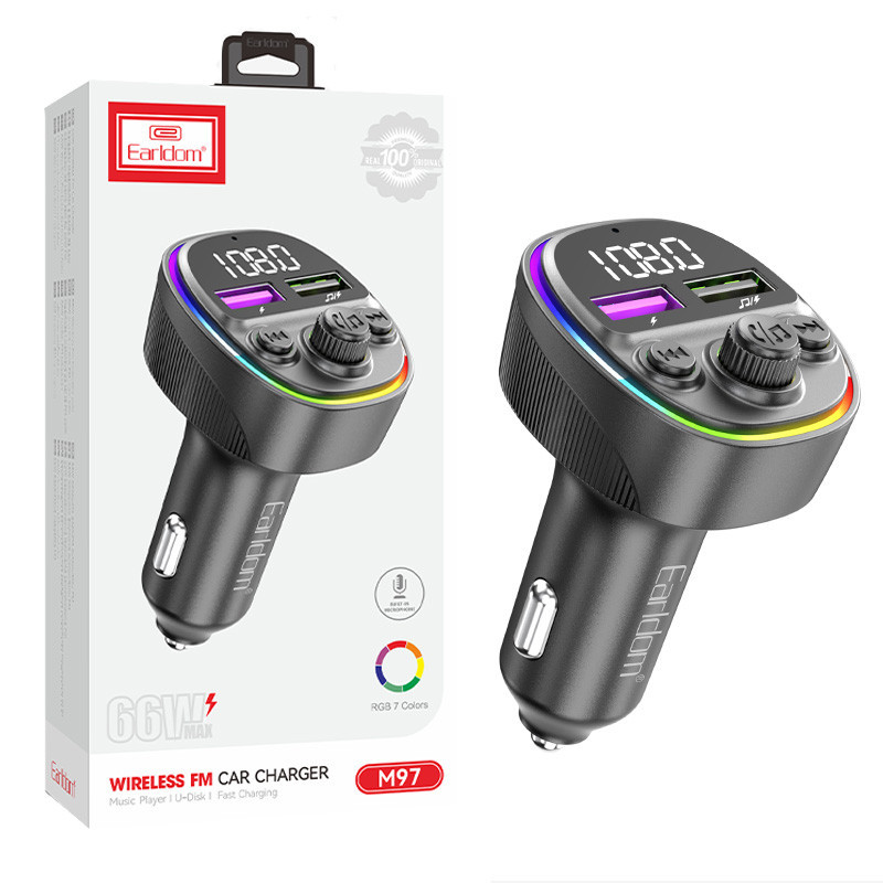 شارژر فندکی + FM Player بلوتوثی Earldom ET-M97