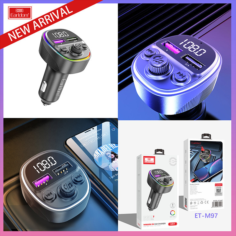 شارژر فندکی + FM Player بلوتوثی Earldom ET-M97