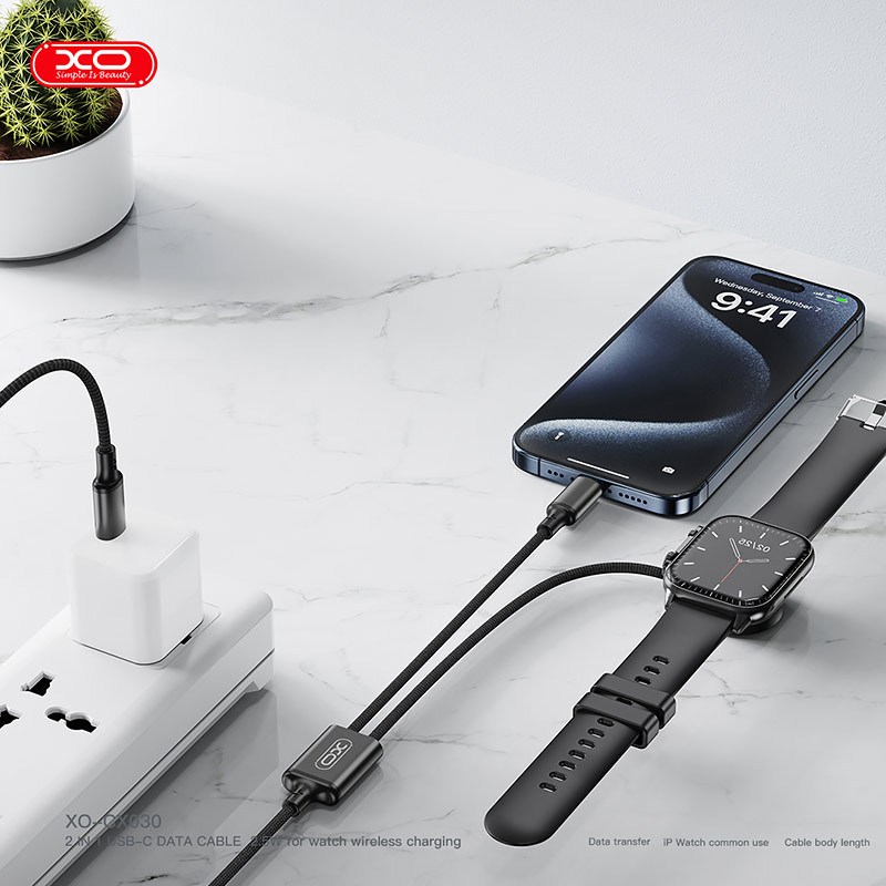 کابل دو سر تایپ سی و مغناطیسی شارژ XO XO-CX030 1m
