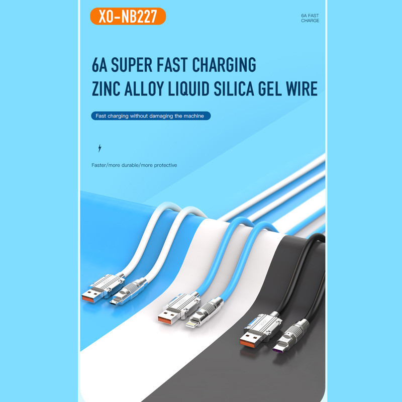 کابل میکرو یو اس بی فست شارژ XO XO-NB227M 6A 1.2m