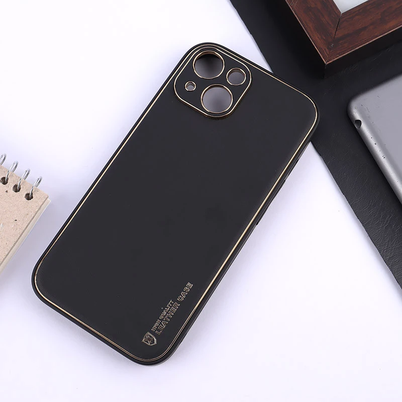 قاب چرمی My Case آیفون iPhone 15 محافظ لنزدار دور رنگی