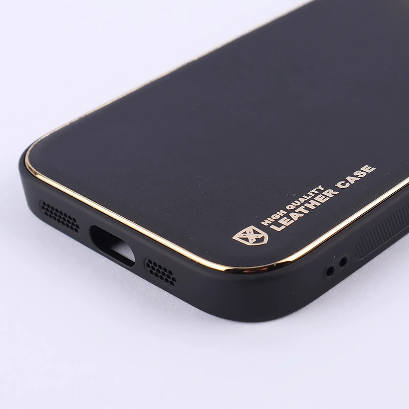 قاب چرمی My Case آیفون iPhone 15 محافظ لنزدار دور رنگی