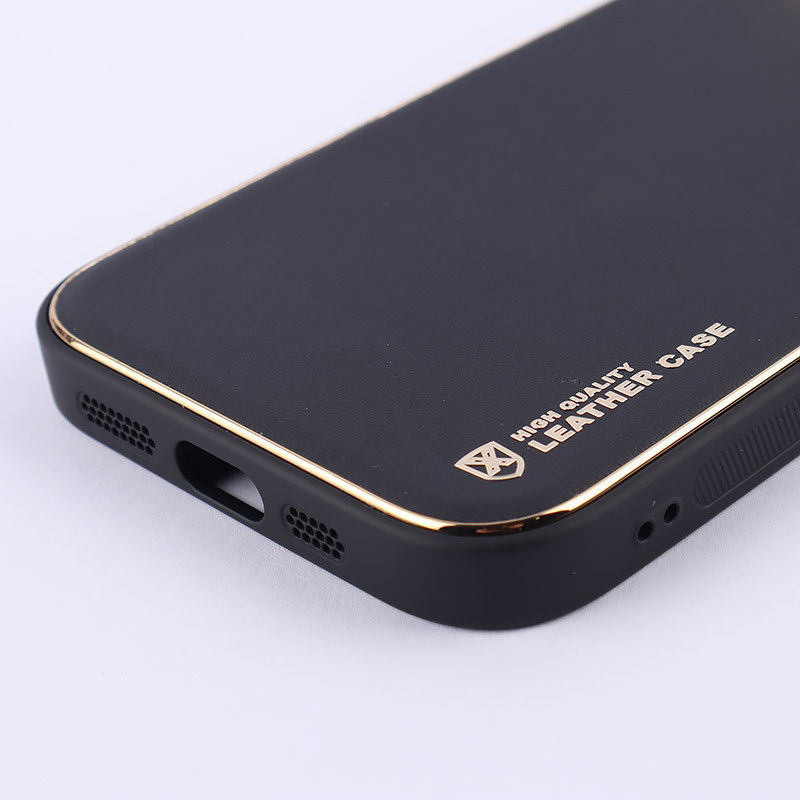 قاب چرمی My Case آیفون iPhone 15 محافظ لنزدار دور رنگی