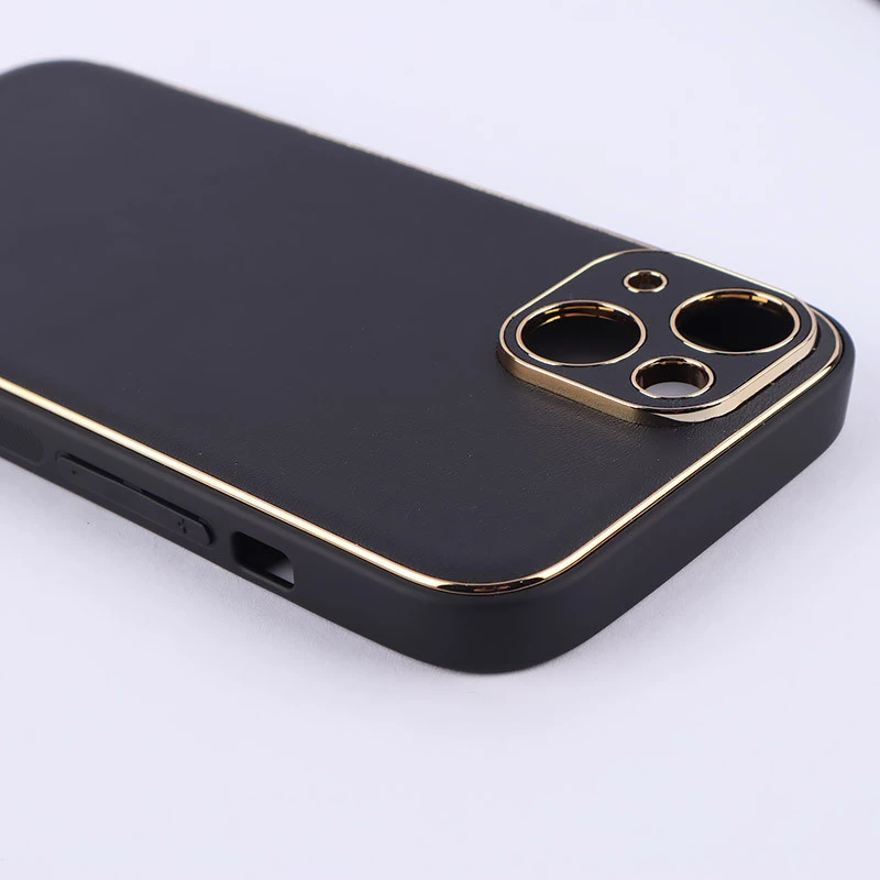 قاب چرمی My Case آیفون iPhone 15 محافظ لنزدار دور رنگی