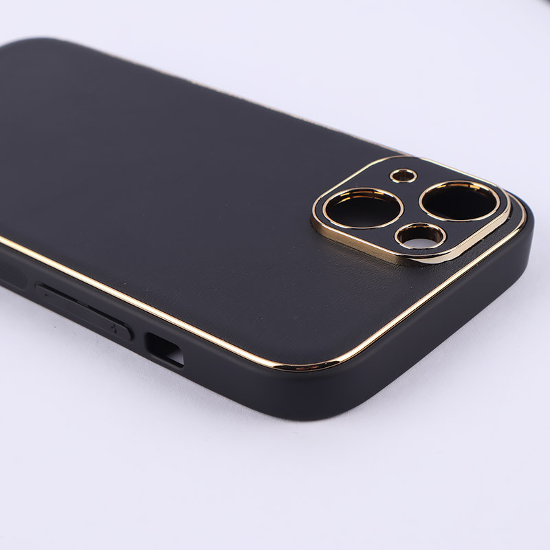 قاب چرمی My Case آیفون iPhone 15 محافظ لنزدار دور رنگی