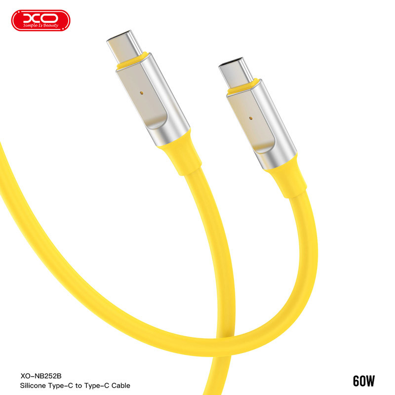 کابل تبدیل فست شارژ XO NB-Q252B Type-C To Type-C 60W 1m