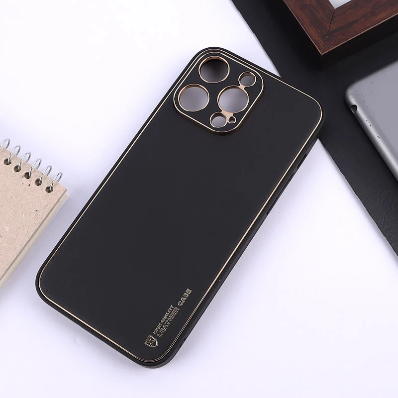 قاب چرمی My Case آیفون iPhone 15 Pro Max محافظ لنزدار دور رنگی