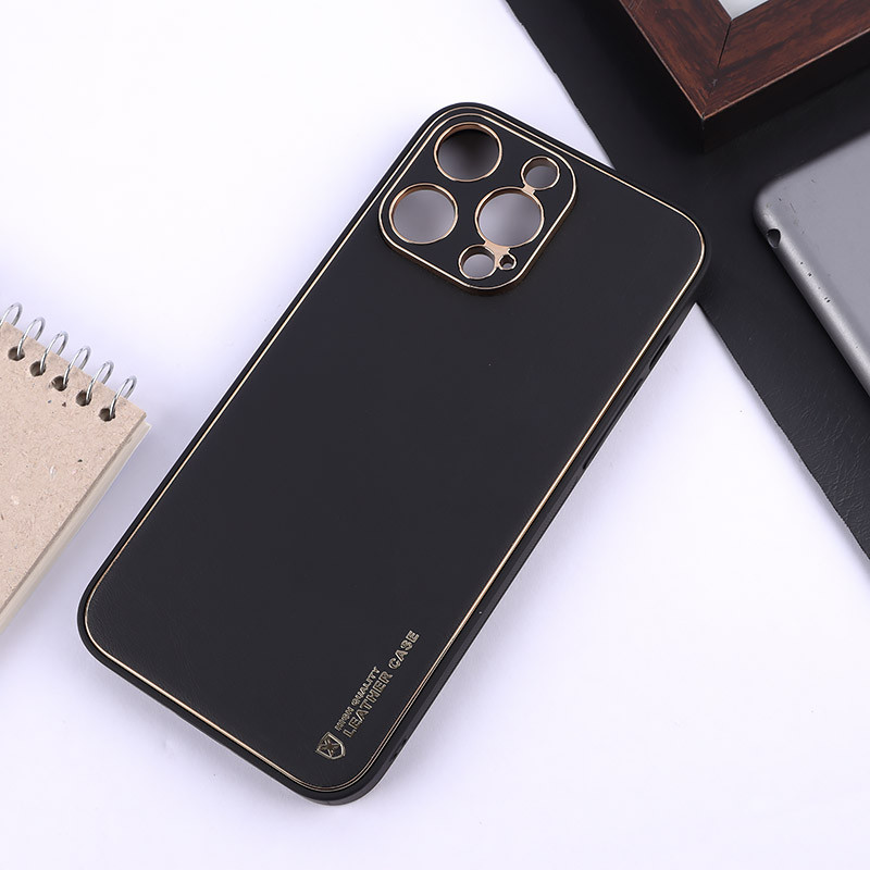 قاب چرمی My Case آیفون iPhone 15 Pro Max محافظ لنزدار دور رنگی