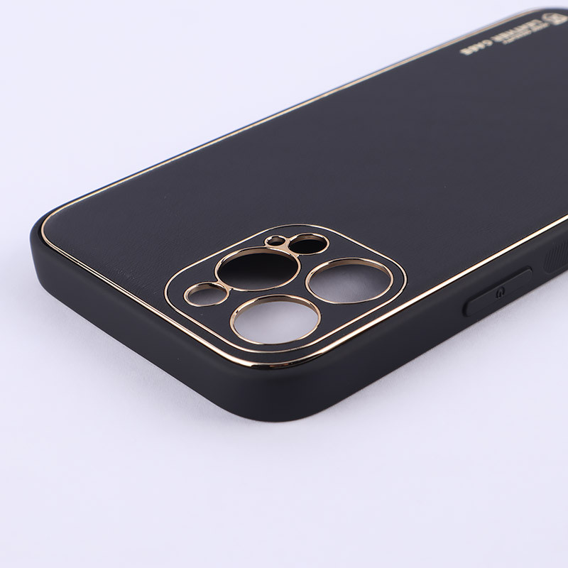 قاب چرمی My Case آیفون iPhone 12 Pro Max محافظ لنزدار دور رنگی