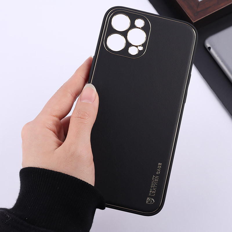 قاب چرمی My Case آیفون iPhone 12 Pro Max محافظ لنزدار دور رنگی