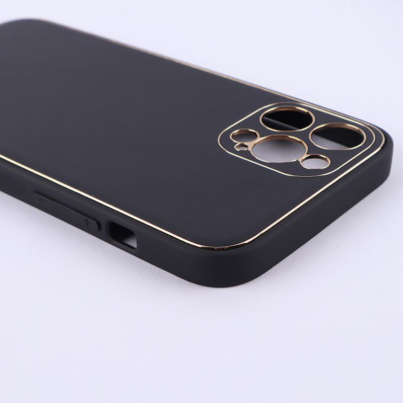 قاب چرمی My Case آیفون iPhone 12 Pro Max محافظ لنزدار دور رنگی