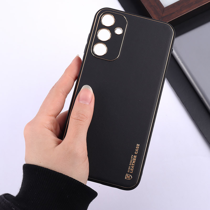 قاب چرمی My Case سامسونگ Galaxy A15 محافظ لنزدار دور رنگی