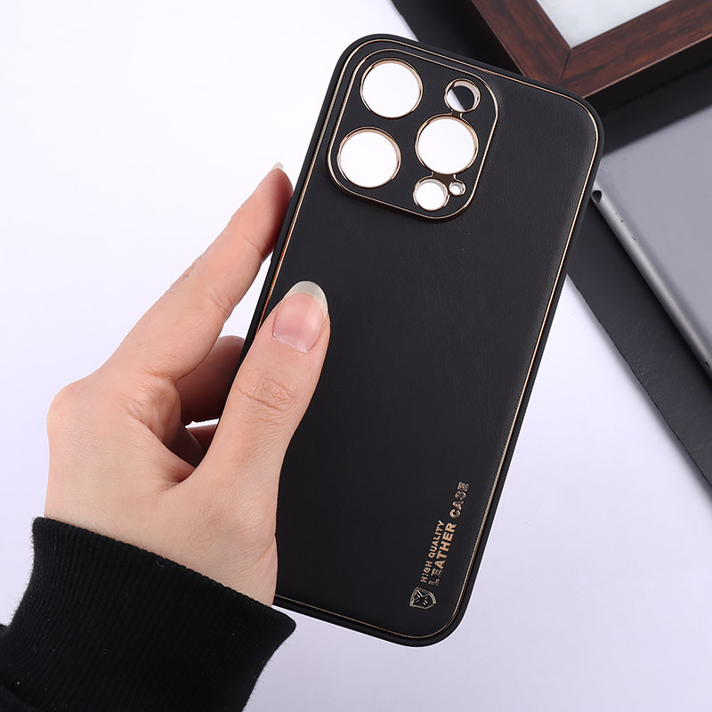 قاب چرمی My Case آیفون iPhone 15 Pro محافظ لنزدار دور رنگی