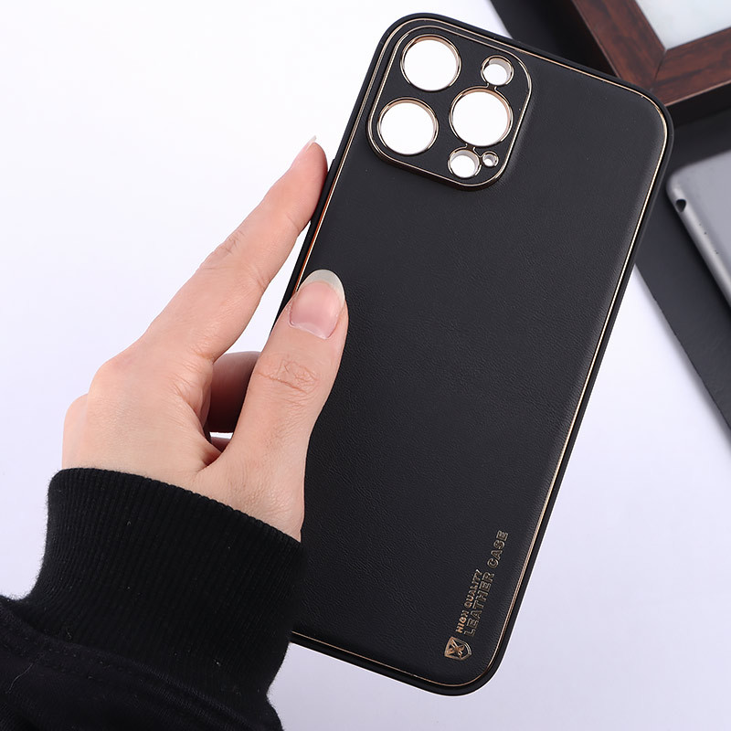 قاب چرمی My Case آیفون iPhone 13 Pro Max محافظ لنزدار دور رنگی