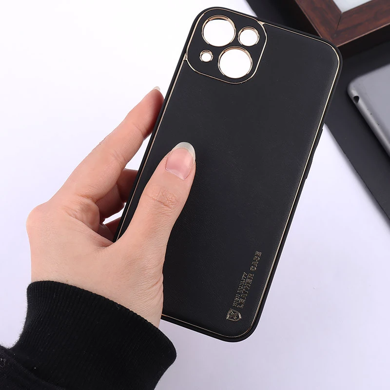 قاب چرمی My Case آیفون iPhone 13 محافظ لنزدار دور رنگی