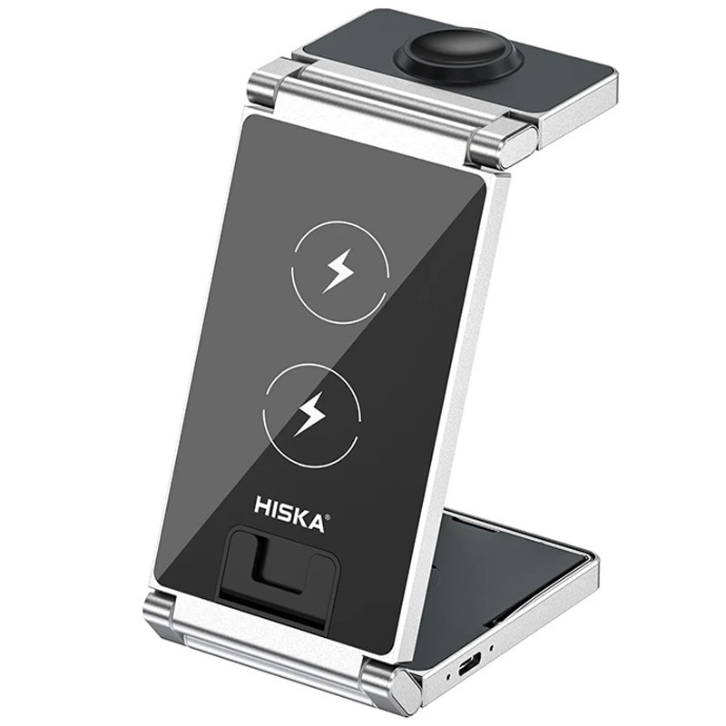 شارژر بی سیم فست شارژ و استند رومیزی Hiska HR-14 15W