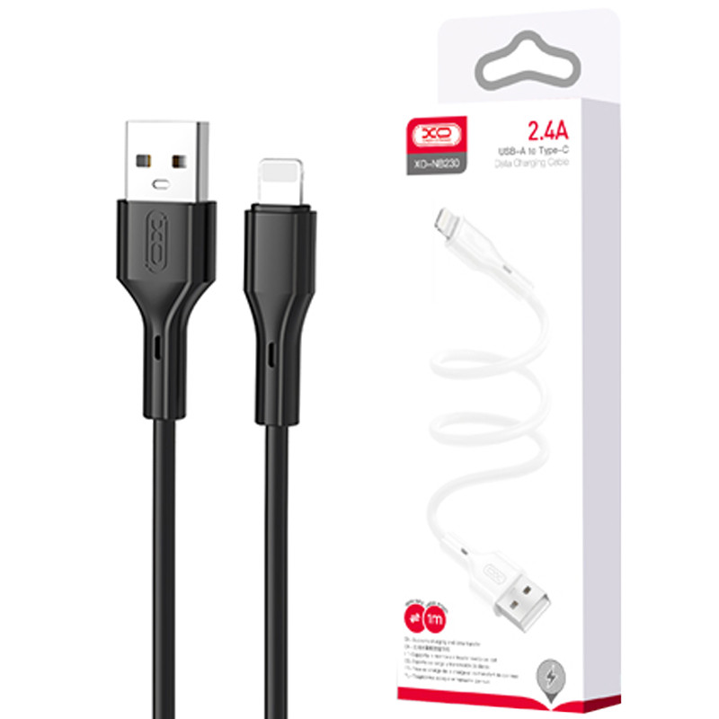 کابل آیفونی فست شارژ XO XO-NB230 2.4A 1m
