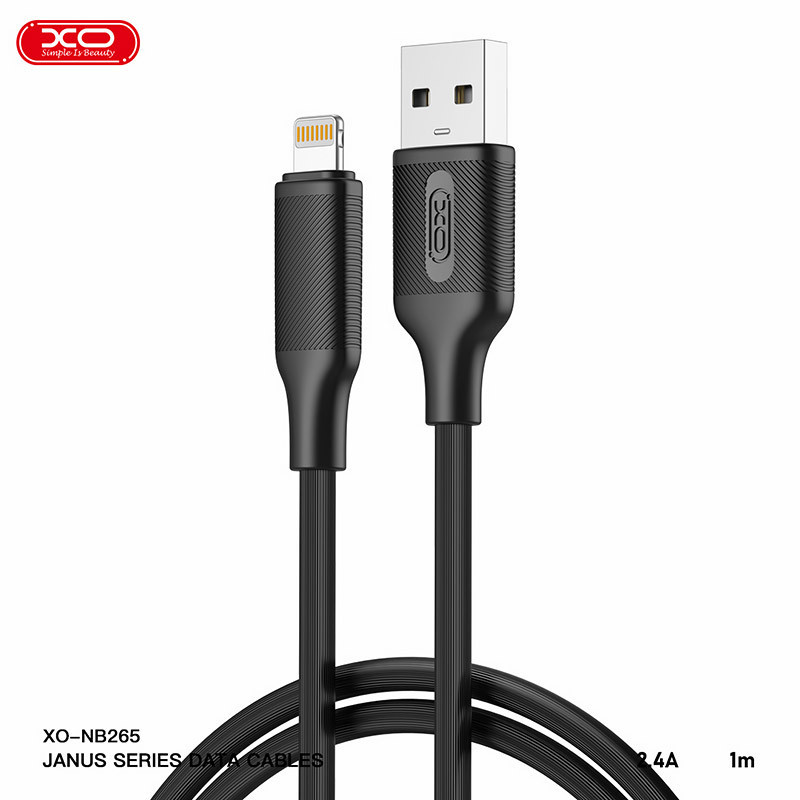 کابل آیفونی فست شارژ XO XO-NB265 2.4A 1m