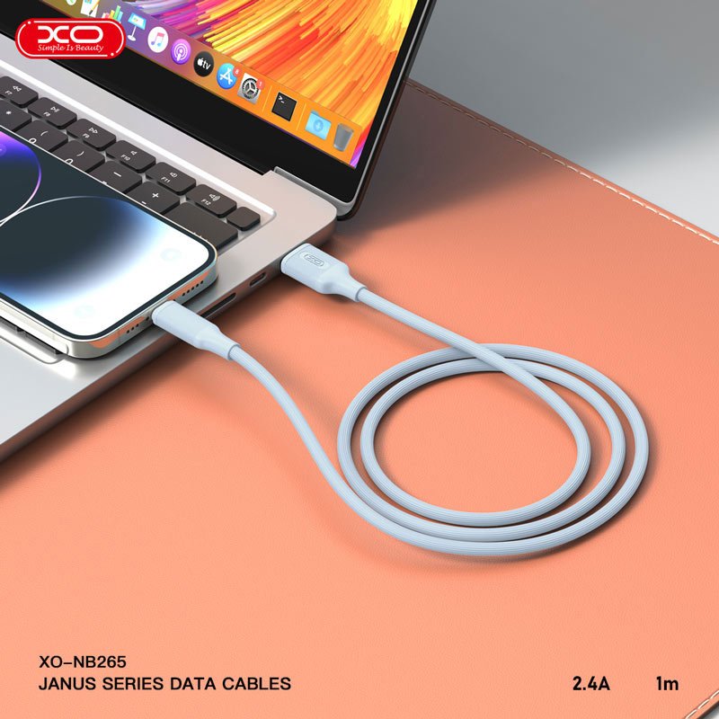 کابل آیفونی فست شارژ XO XO-NB265 2.4A 1m