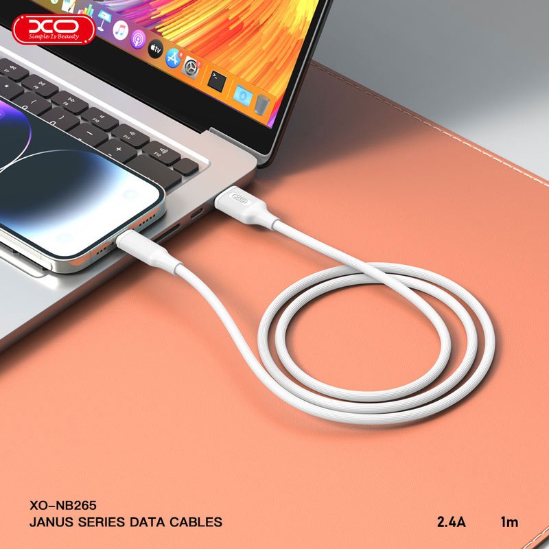 کابل آیفونی فست شارژ XO XO-NB265 2.4A 1m