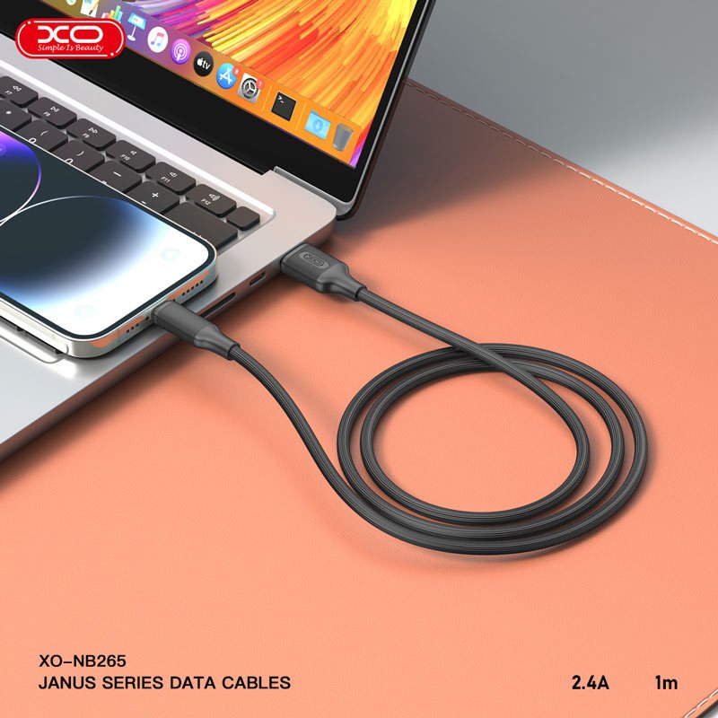 کابل آیفونی فست شارژ XO XO-NB265 2.4A 1m