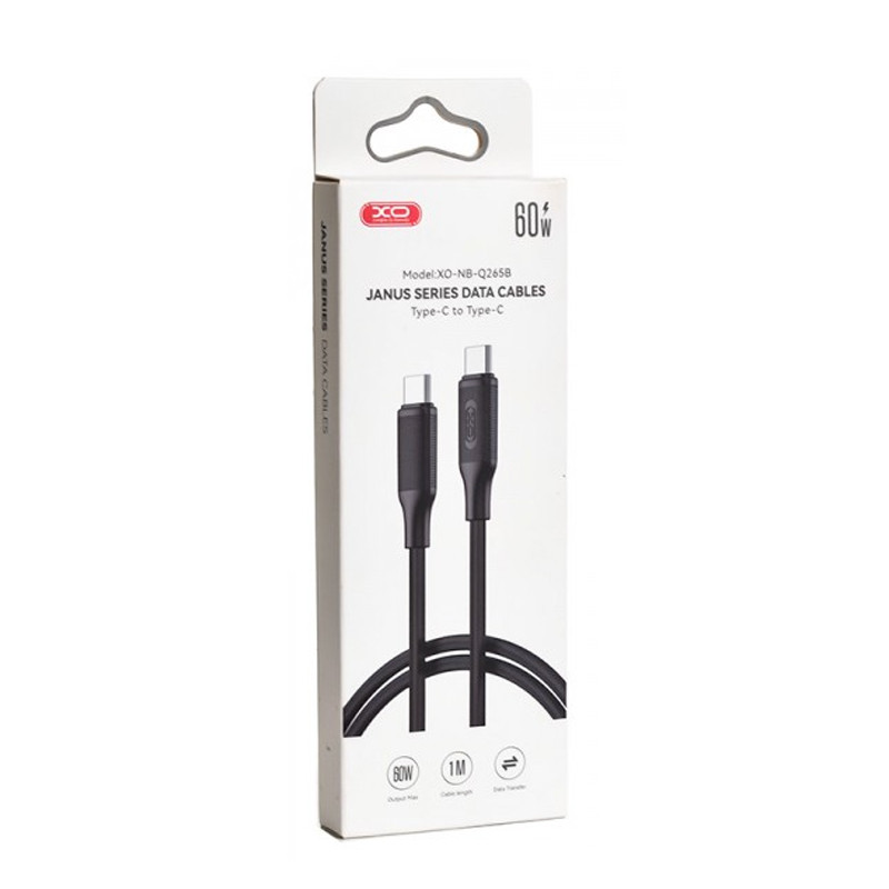 کابل تبدیل فست شارژ XO NB-Q265B Type-C To Type-C 60W 1m