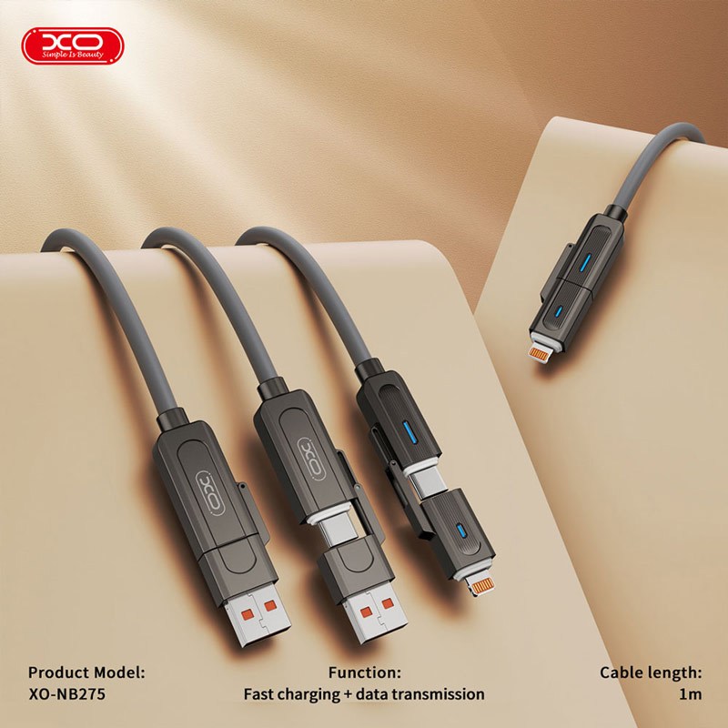 کابل تبدیل فست شارژ XO XO-NB275 3A 60W 1m