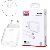شارژر دیواری 25 وات ایکس او XO-L91 QC4.0+ PD3.0 3A + کابل تایپ سی