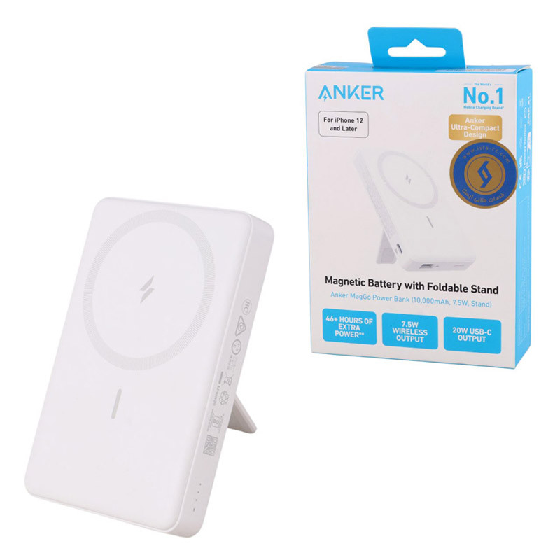 پاوربانک بی سیم فست شارژ 10000 انکر Anker MagGo A1652 PD 20W