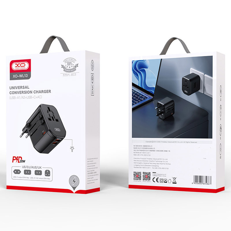 شارژر دیواری 20 وات ایکس او XO-W13 QC PD 8A