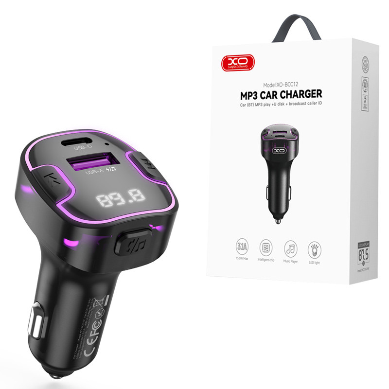 شارژر فندکی + FM Player بلوتوثی XO-BCC12