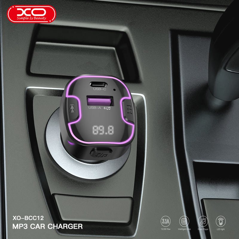 شارژر فندکی + FM Player بلوتوثی XO-BCC12
