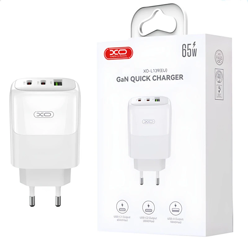 شارژر دیواری 65 وات ایکس او XO-L139 GaN PD QC 3.25A