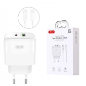 شارژر دیواری 30 وات ایکس او XO-L138 GaN PD 3A + کابل تبدیل تایپ سی