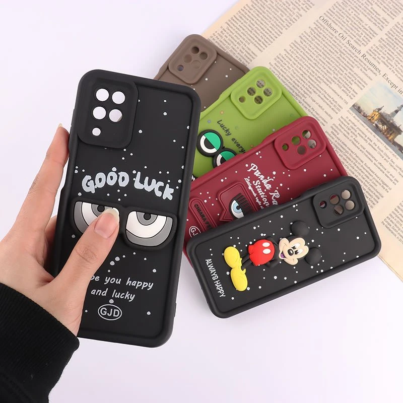 قاب سیلیکونی سولید سامسونگ Galaxy A12 / M12 محافظ لنزدار