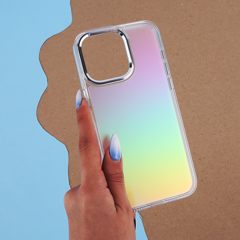 قاب هولوگرامی BIGC آیفون iPhone 15 Pro Max پشت مات دور رنگی