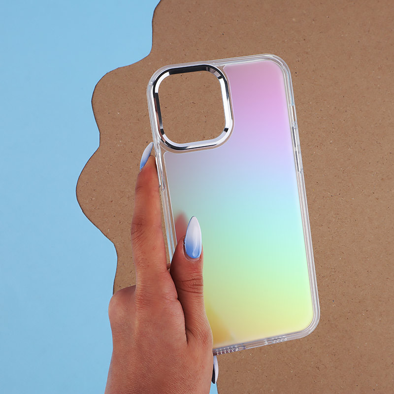 قاب هولوگرامی BIGC آیفون iPhone 12 Pro Max پشت مات دور رنگی