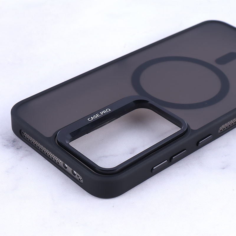 قاب مگ سیف استندشو با محافظ لنز رینگی سامسونگ Galaxy S24 FE پشت مات