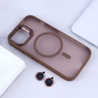 قاب مگ سیف استندشو با محافظ لنز رینگی آیفون iPhone 15 پشت مات