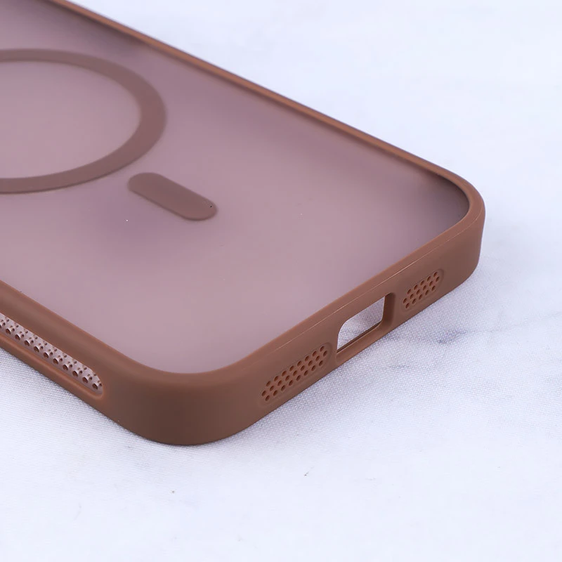 قاب مگ سیف استندشو با محافظ لنز رینگی آیفون iPhone 15 Pro Max پشت مات