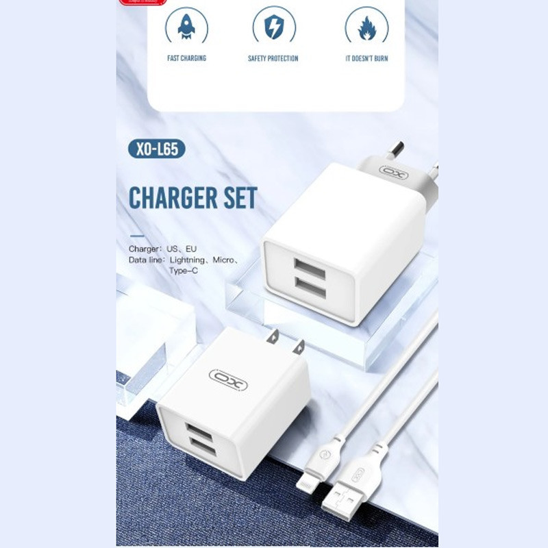 شارژر دیواری 12 وات ایکس او XO XO-L65 2.4A + کابل میکرو یو اس بی