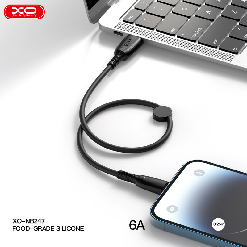 کابل میکرو یو اس بی فست شارژ XO XO-NB247M 6A 25CM