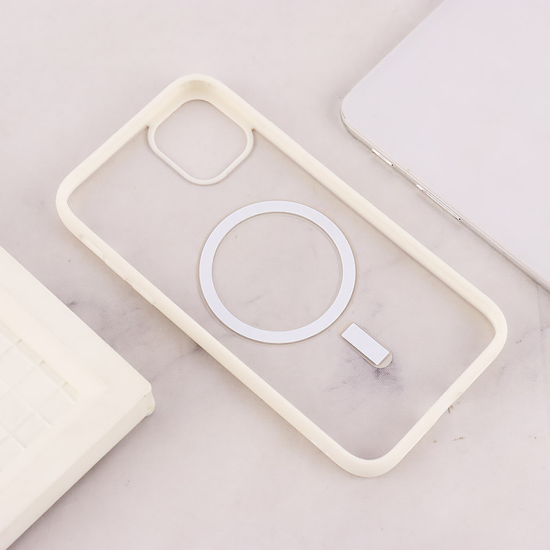 قاب PC شفاف دور رنگی مگ سیف iPhone 11