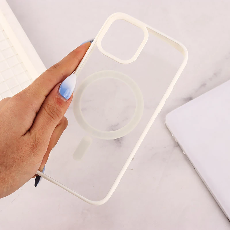 قاب PC شفاف دور رنگی مگ سیف iPhone 12 / 12 Pro