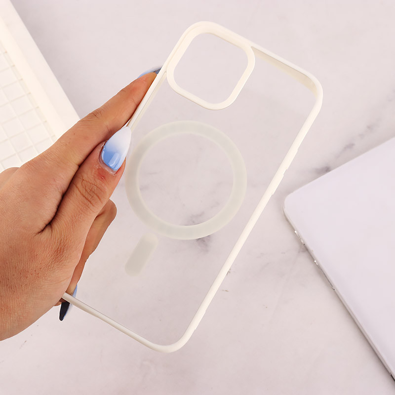 قاب PC شفاف دور رنگی مگ سیف iPhone 12 / 12 Pro
