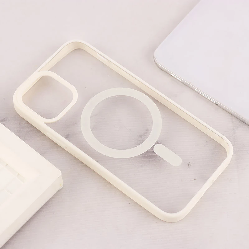 قاب PC شفاف دور رنگی مگ سیف iPhone 12 / 12 Pro