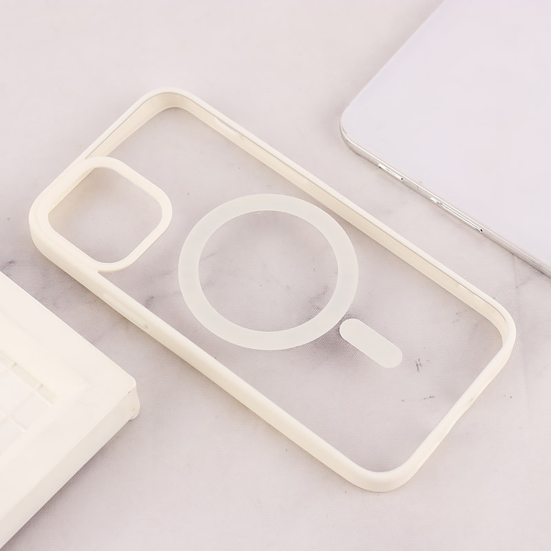 قاب PC شفاف دور رنگی مگ سیف iPhone 12 / 12 Pro