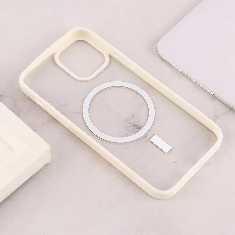 قاب PC شفاف دور رنگی مگ سیف iPhone 12 / 12 Pro
