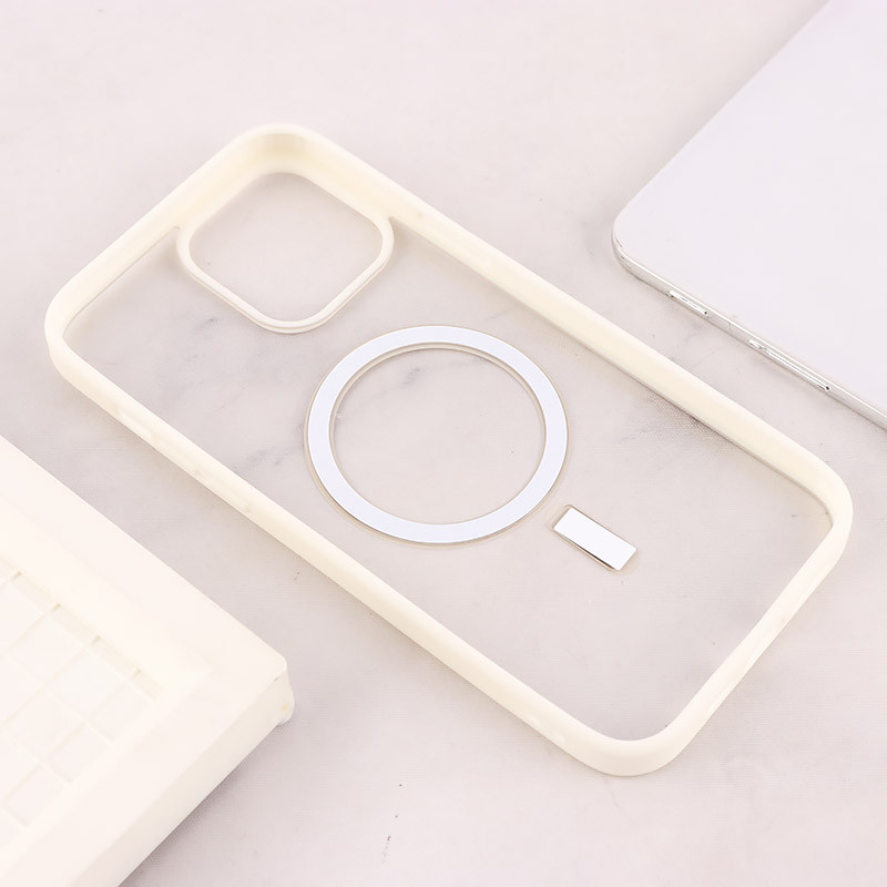 قاب PC شفاف دور رنگی مگ سیف iPhone 13 Pro Max